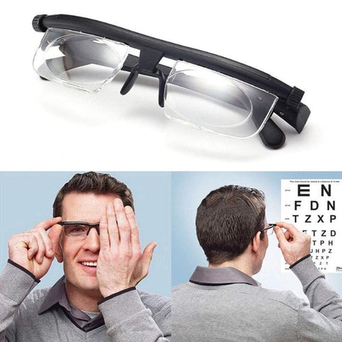 Fokuserbar lesebrille Unisex | Justerbar zoom-linse | Svart