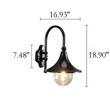 Retro Minimalist Trompet Vanntett 1-Lys Vegglampe | Luvikno
