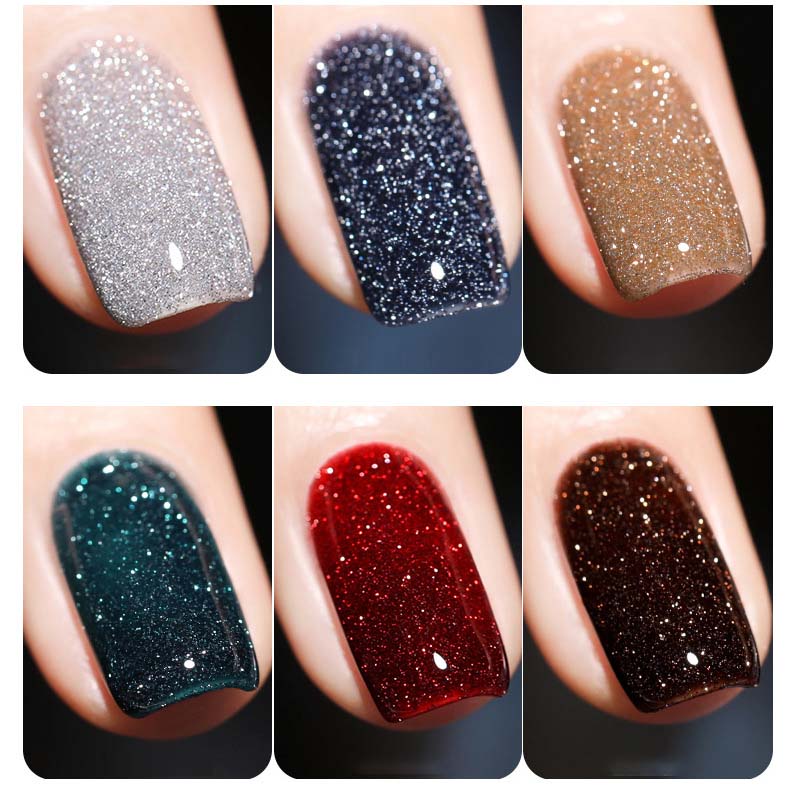 Høy tetthet glitter neglelakk gel | Luvikno