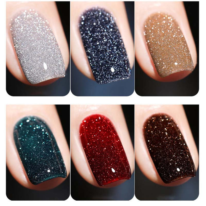 Høy tetthet glitter neglelakk gel | Luvikno
