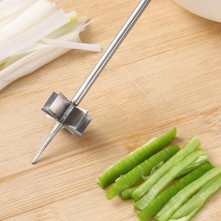Rustfritt Stål Plum Blossom Løk Cutter | Luvikno