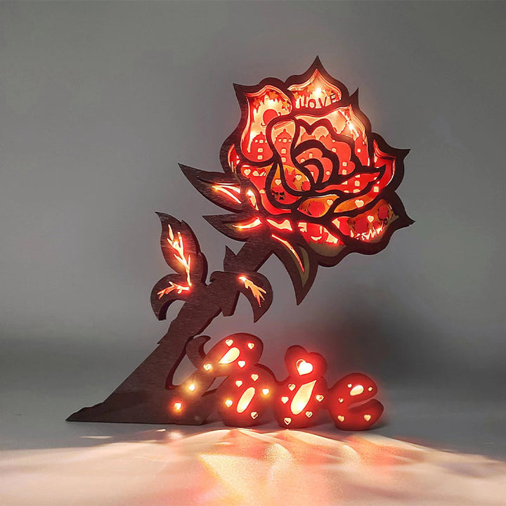 Valentinsdag 3D Treutskjæringer Ornamenter | Luvikno