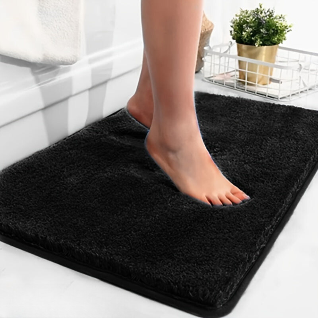 Ikke-glidende absorberende tykt pluss badematte