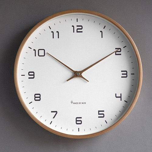 Nordic Minimalist Rundt Treveggklokke | Luvikno