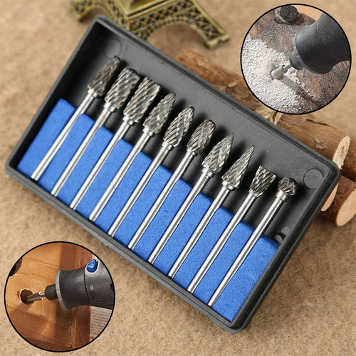 Tungsten Carbide Slipeskaft (10 PCS) | Luvikno