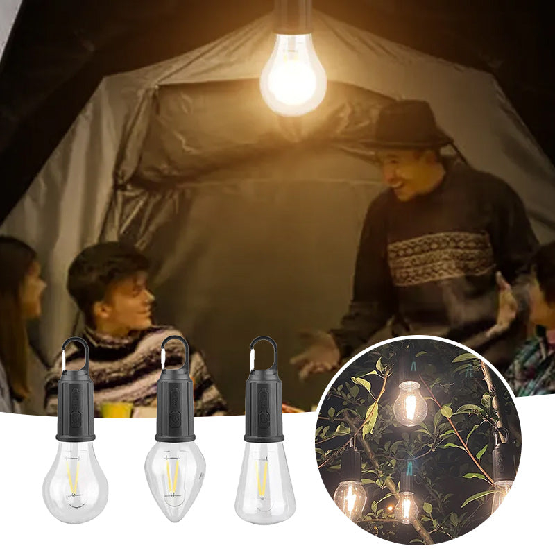 Utendørs camping hengende Type-C ladelys retro lyspære | Luvikno