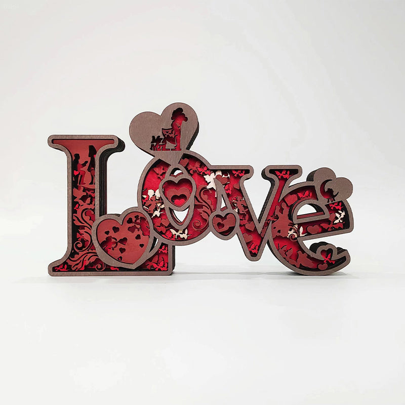 Valentinsdag 3D Treutskjæringer Ornamenter | Luvikno