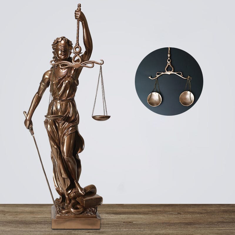 Gudsinnes av rettferdighet statue dekorasjon | Luvikno