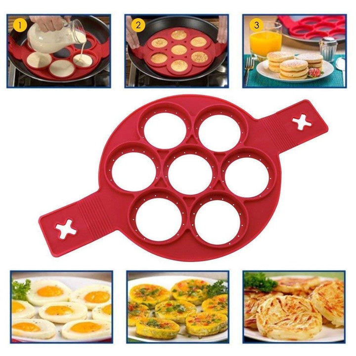 Non-stick Silikon Pannekake Form Ring | Luvikno