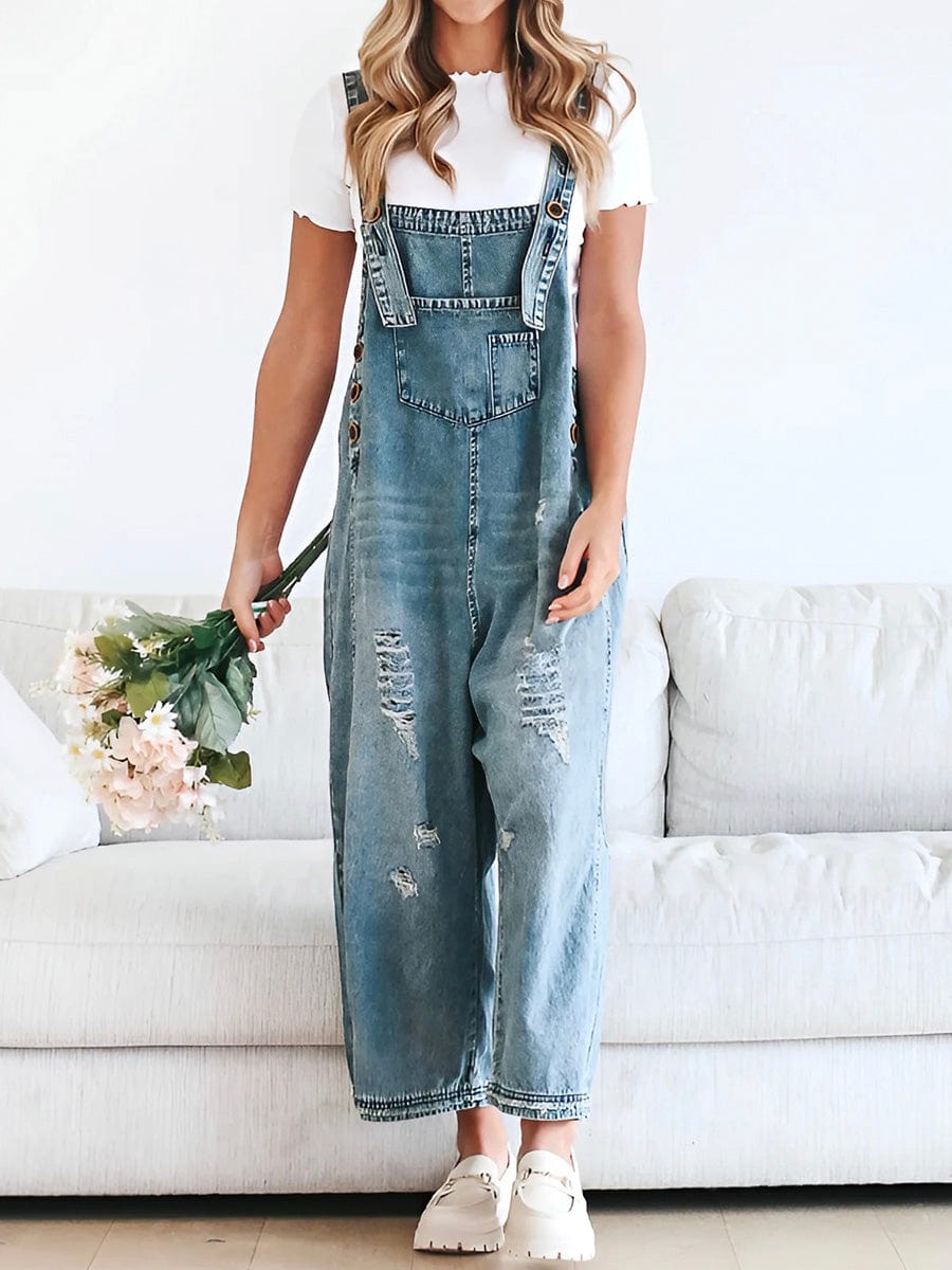 Luvik | Olkaimeton Rentoa Denim Haalaripuku