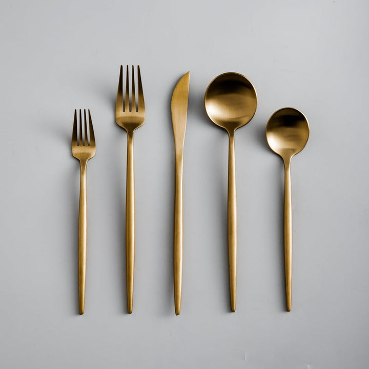Luvikno | Minimalistisk Rustfritt Stål Bestikk Elegant Enkelhet