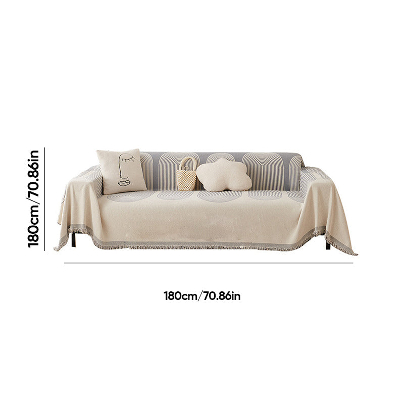 Dobbelsidig Chenille Sofa Dekke | Luvikno