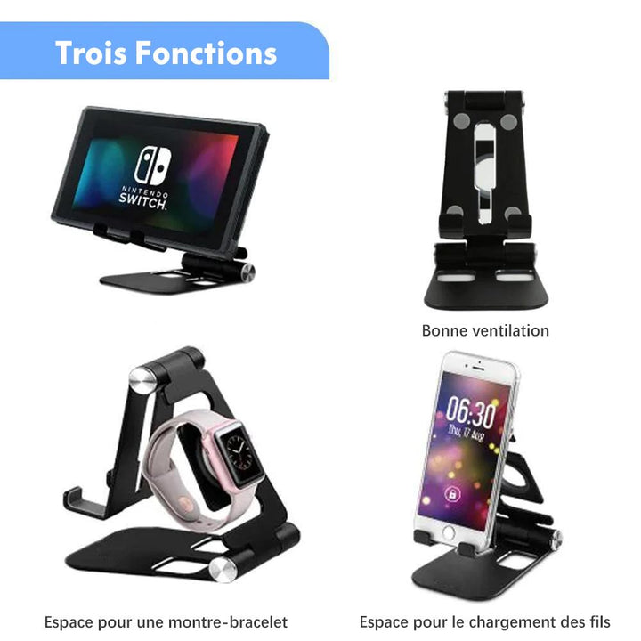 Multi-Fold Smartphone Stand i Aluminiumlegering | Luvikno