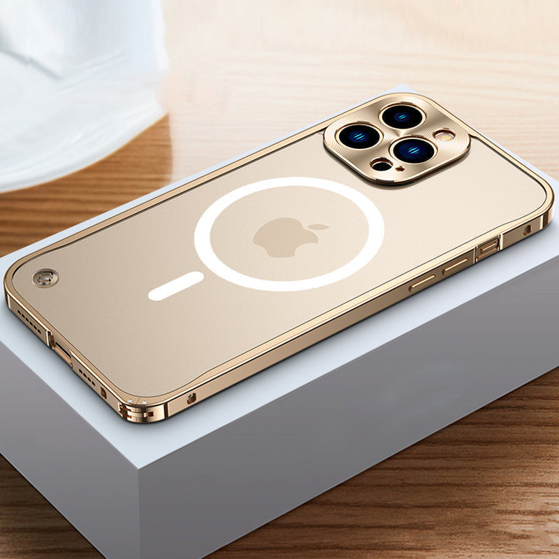 Magnetisk deksel for iPhone med metallramme | Luvikno