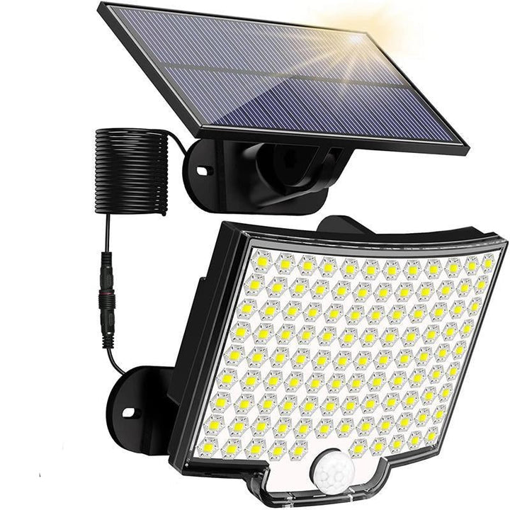 Luvikno | 106 LED Utendørs Solenergi Sikkerhetslys med Bevegelsessensor – Vanntett Vegglampe for Hage, Innkjørsel & Patio