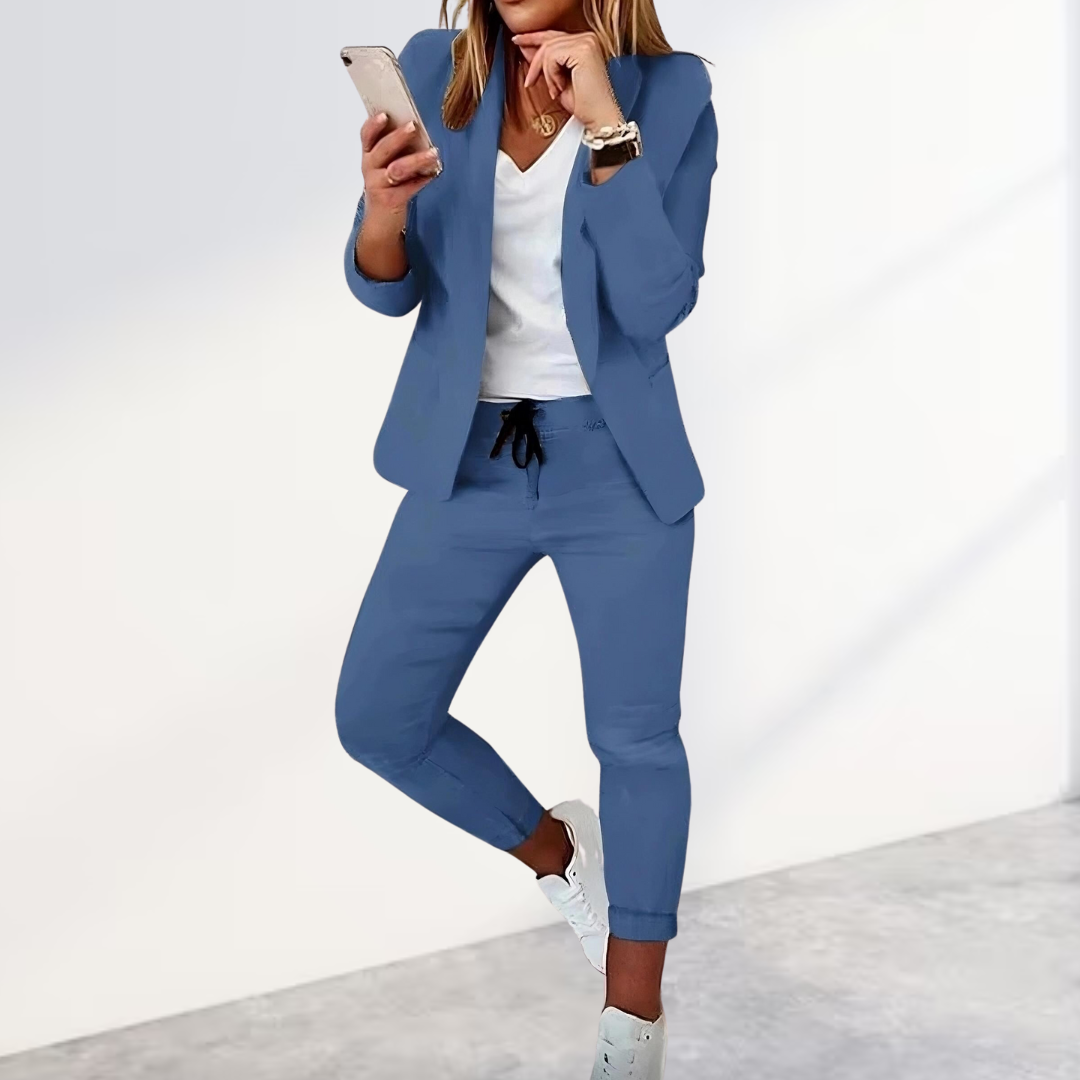Luvik | Tyylikäs Blazer & Housu Setti