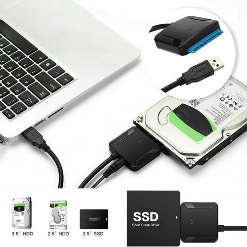 USB 3.0 til SATA III Hard Drive Adapter | Luvikno