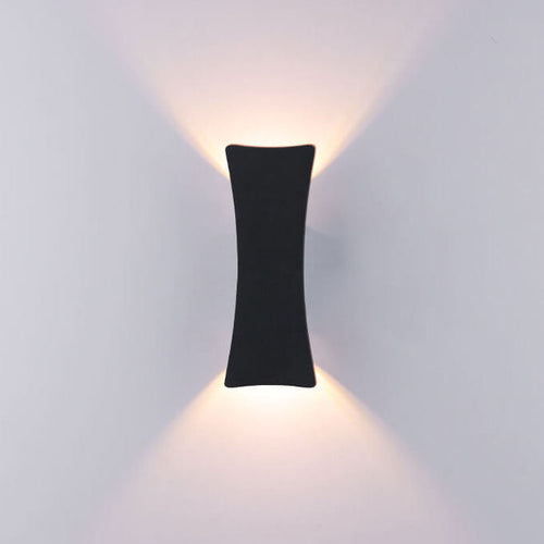 Moderne Enkle Rektangulære Buede LED Utendørs Vanntette Vegglampe | Luvikno