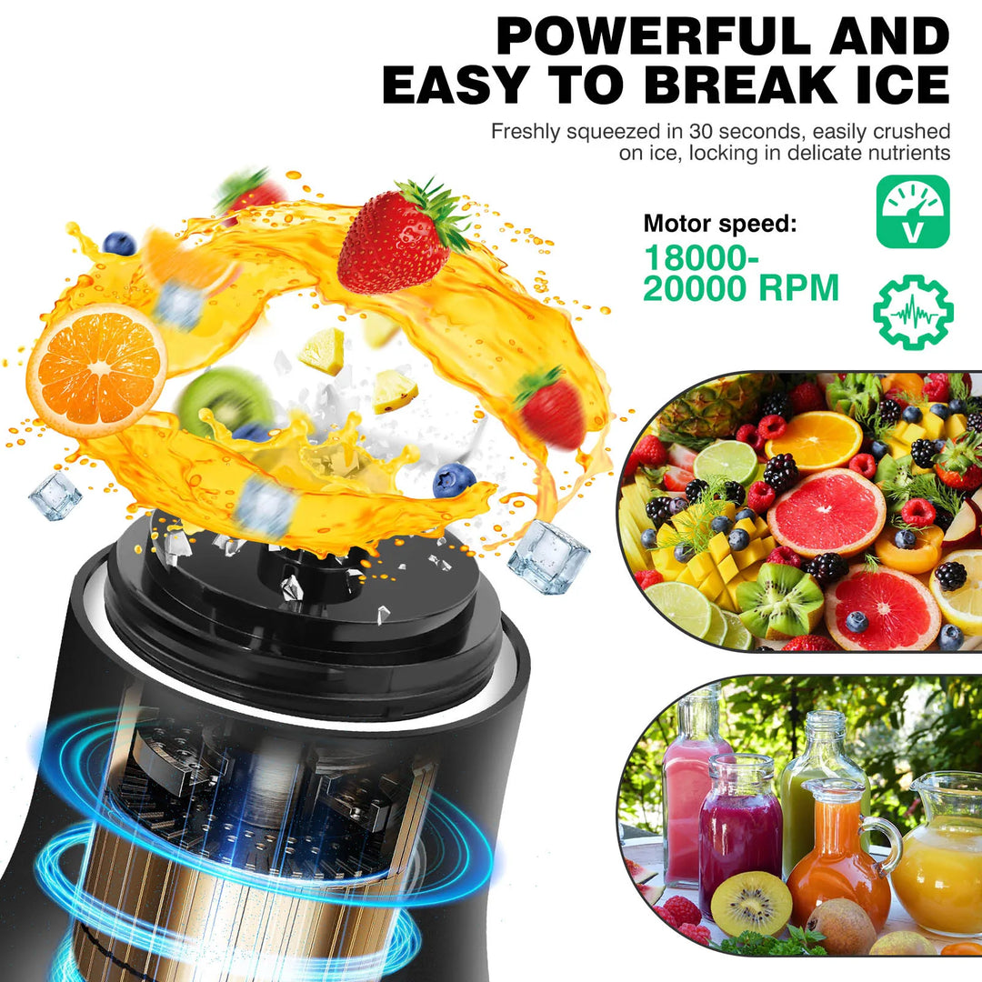 2 i 1 Bærbar Blender Elektrisk Juicer og Smoothie Mikser Mini Blender | Luvikno
