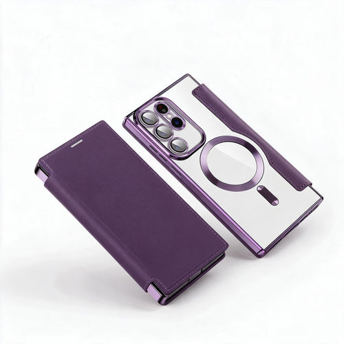 Magnetisk Samsung Flip-deksel | Lærutseende med kortholder