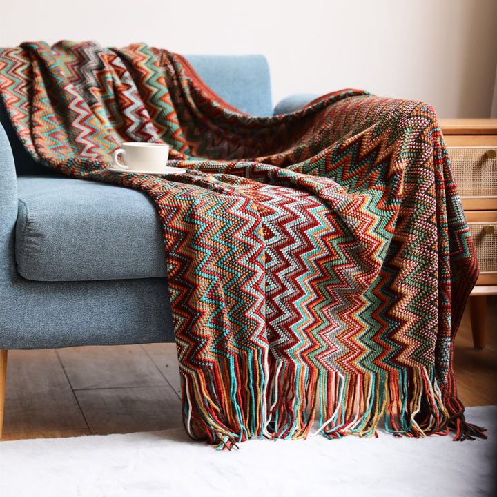 Damer Zigzag Mønster Blanket Luvikno