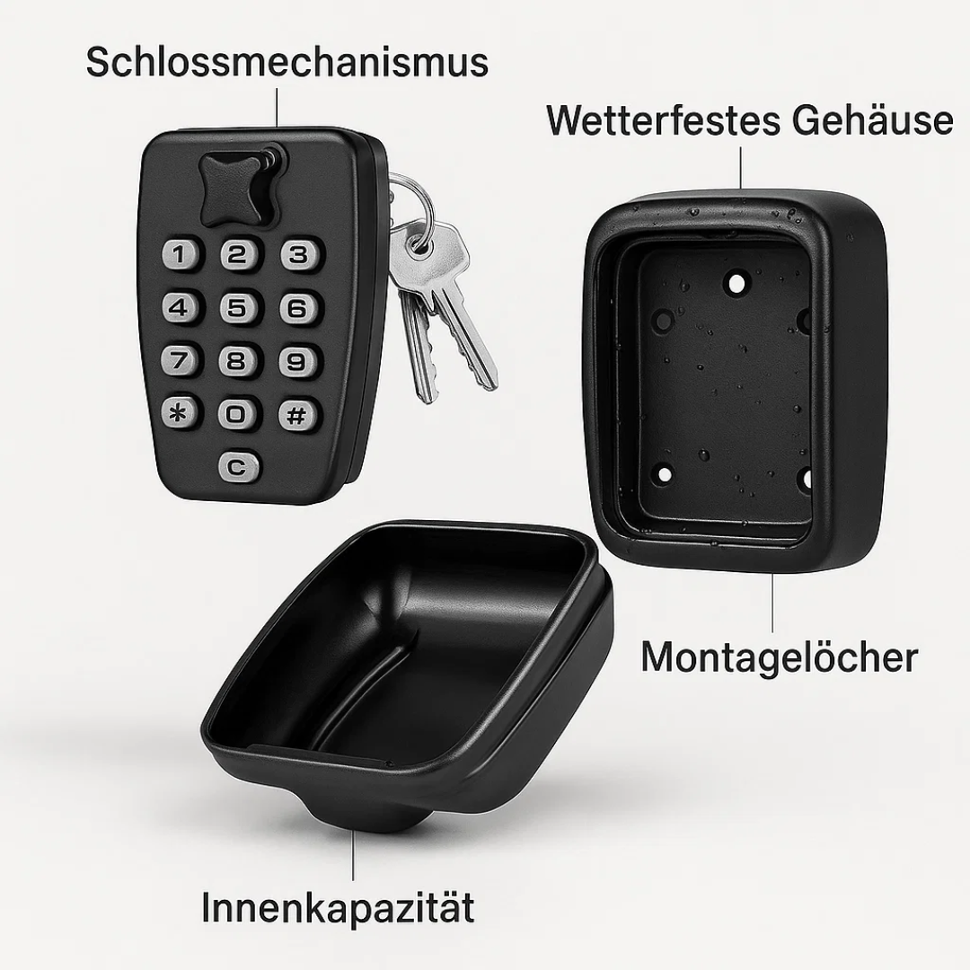 KeyGuard Utendørs Safe – Vanntett Veggmontert Nøkkelboks | Luvikno