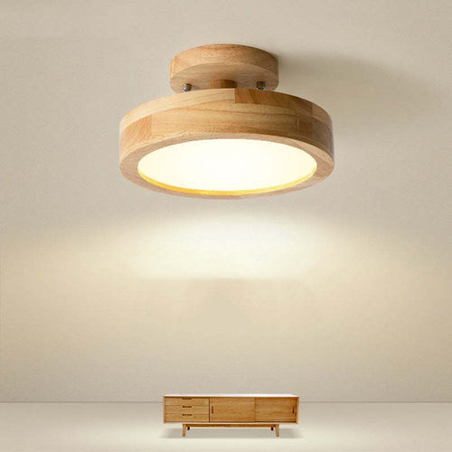 Moderne LED taklampe laget av tre – Quinn taklampe for stue, gang, soverom og spisestue | Luvikno
