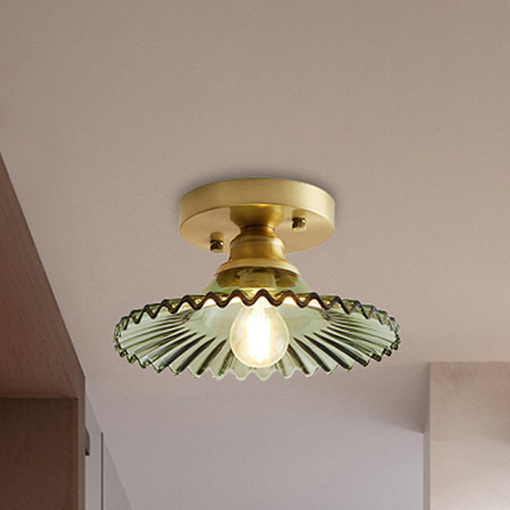 Taklampe Vintage Glass Flushmount Fixture Luvikno