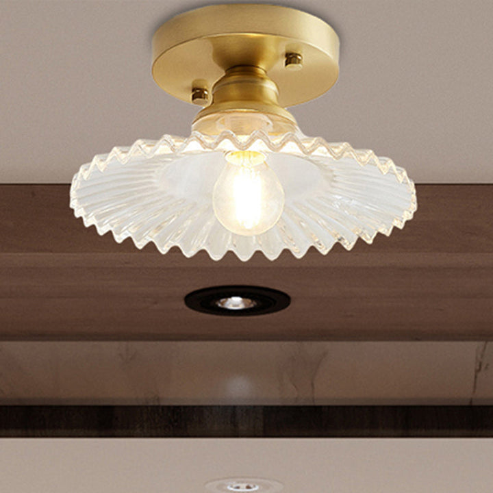 Taklampe Vintage Glass Flushmount Fixture Luvikno