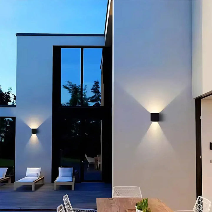 Moderne svart aluminium vegglampe Luvikno