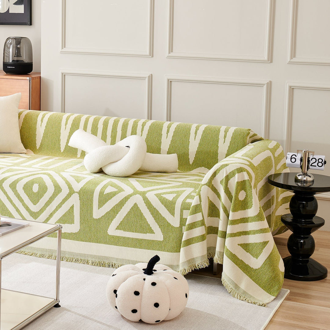 Geometrisk Boho Stil Sofa Trekk - Moderne, Stilig & Holdbar Sofa Beskyttelse | Luvikno