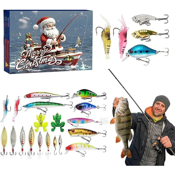 Luvikno | 24 Dager Jule Countdown Fiskestang Sett