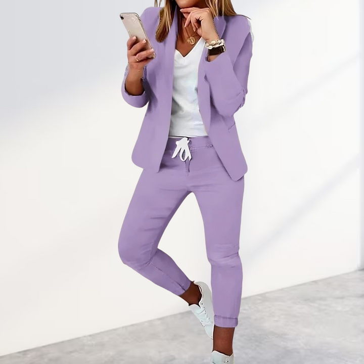 Luvik | Tyylikäs Blazer & Housu Setti