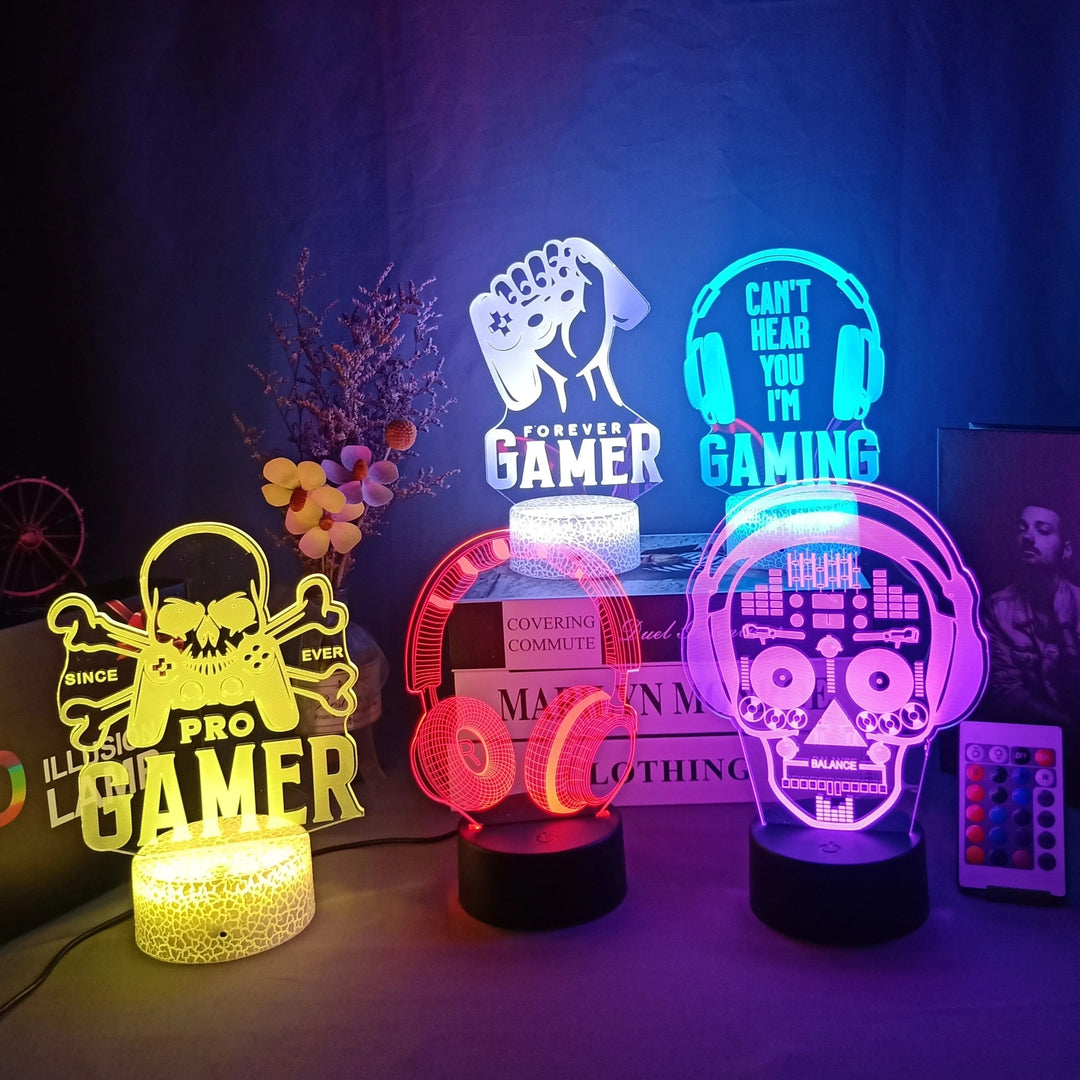Gamer 3D LED-lamper | Luvikno