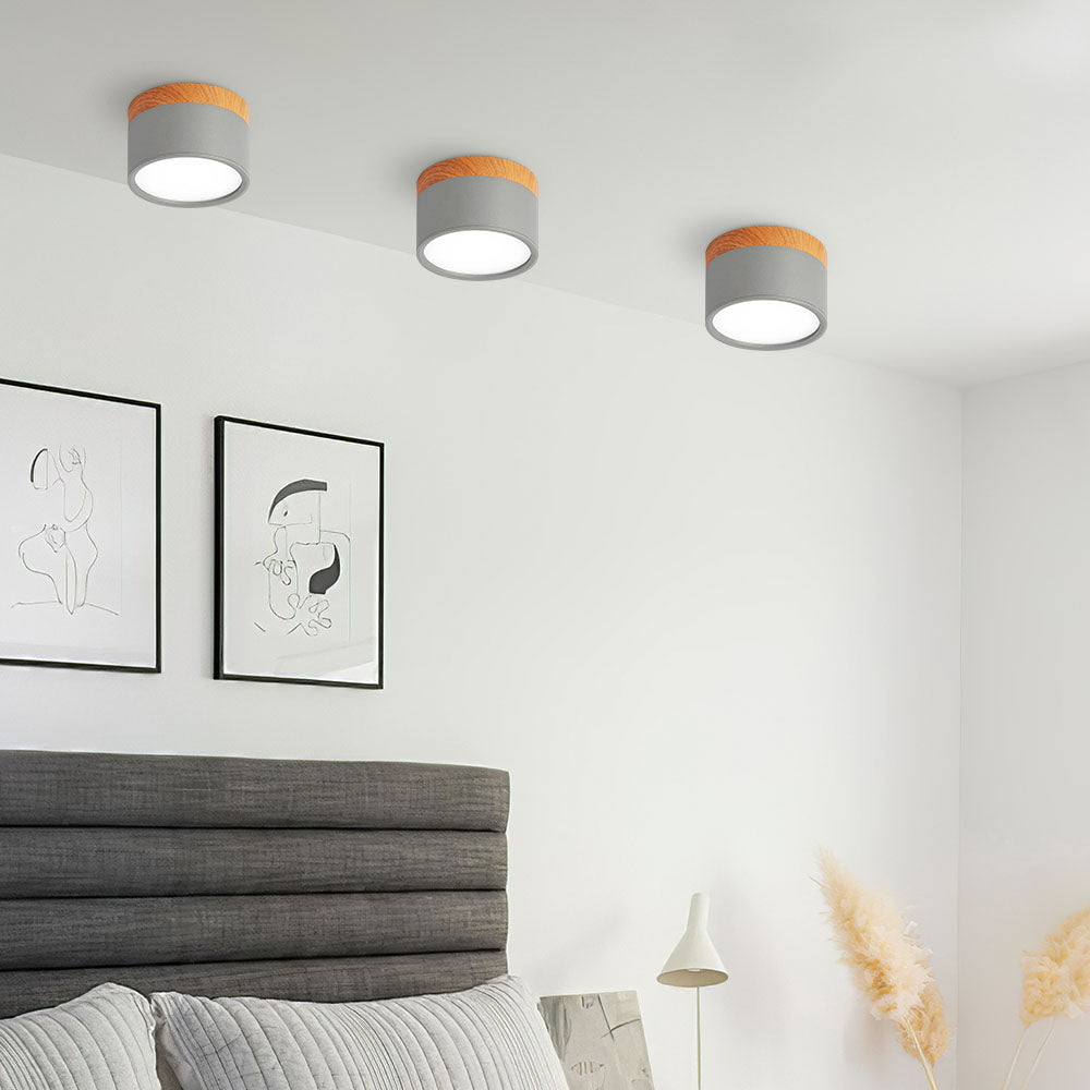 LED Taklampe Moderne Flush Mount Sylinder Luvikno