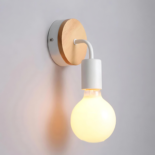 LumiEra - Elegant vegglampe laget av jern og tre i nordisk stil | Luvikno