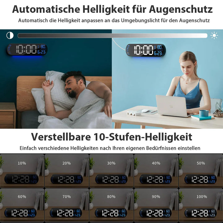 Saker multifunksjonell klokke med LED-skjerm | Luvikno