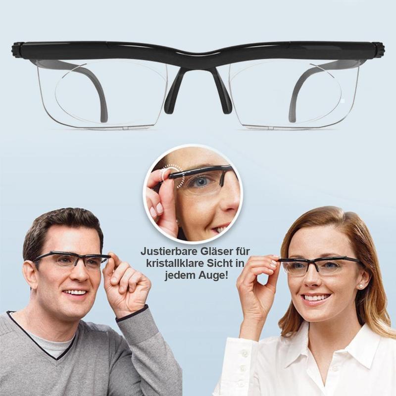 Fokuserbar lesebrille Unisex | Justerbar zoom-linse | Svart