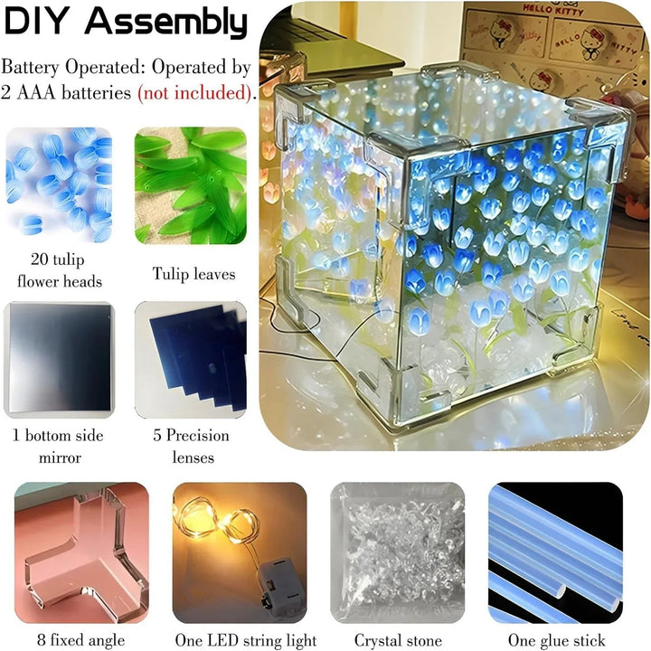 3D Tulip DIY Luviknoomster Cube Nattlampe | Luvikno