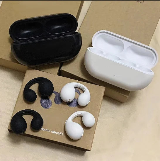 Bone conduction headphones with clip for the ear, wireless | luvikno
