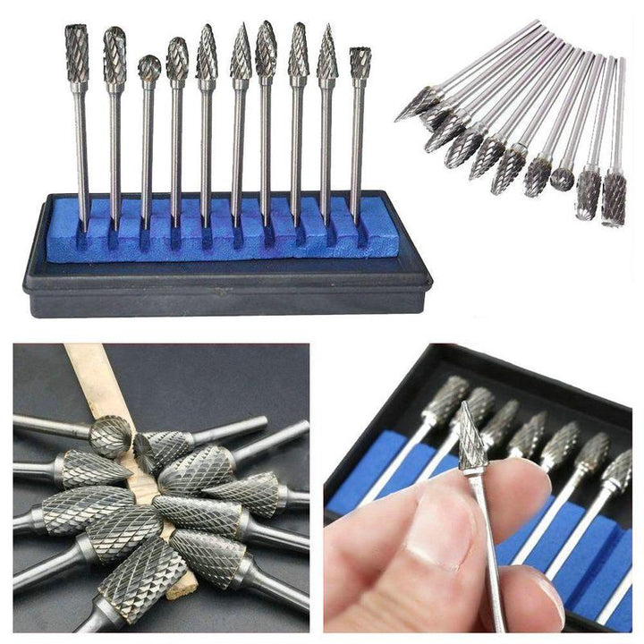 Tungsten Carbide Slipeskaft (10 PCS) | Luvikno