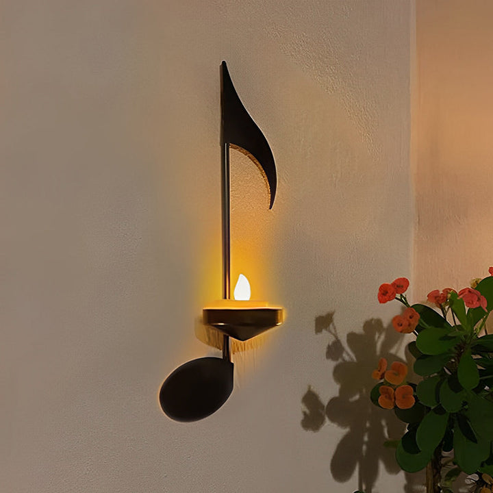 Svart Musikknot Vegglampe Luvikno