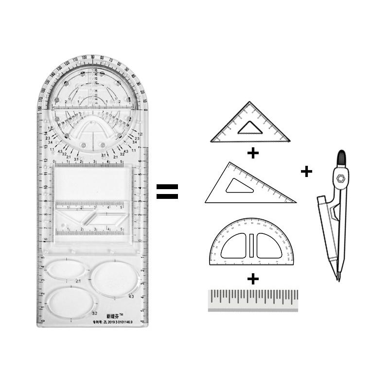 Multifunksjonell geometrisk linjal | Luvikno
