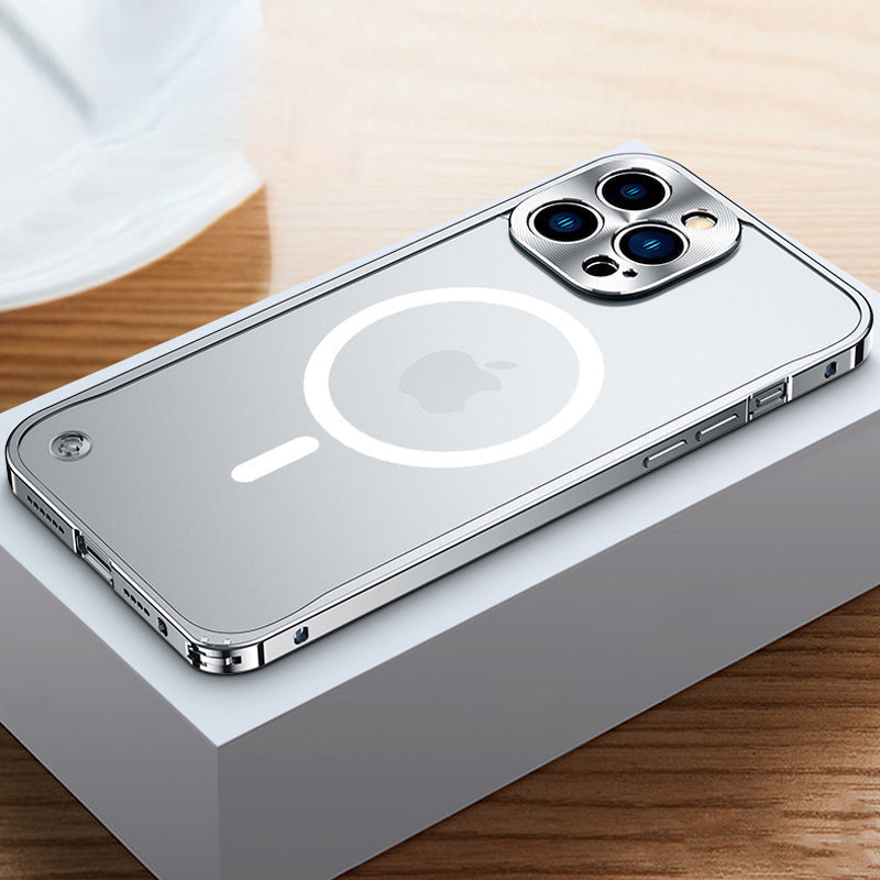 Magnetisk deksel for iPhone med metallramme | Luvikno