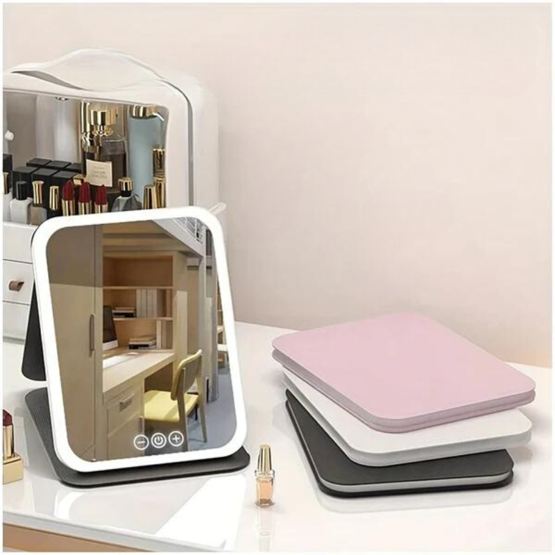 GlowMirror – LED sminkespeil med USB-ladebolle