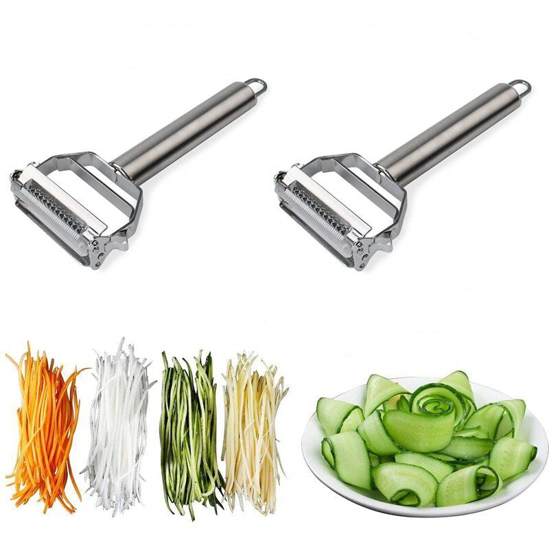 Ultra Sharp Rustfritt Stål Multi-funksjon Grønnsaksskreller & Julienne Cutter | Luvikno