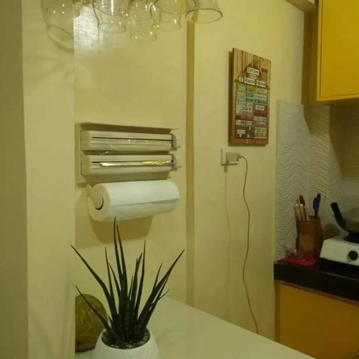 3 I 1 Kjøkken Trefoldig Papirdispenser & Holder Luvikno