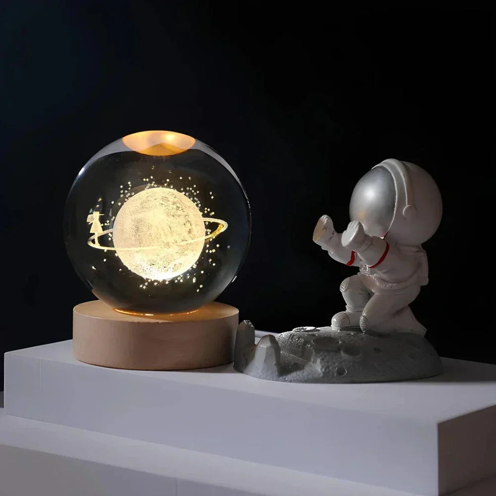 3D Gravert Krystallsfære - Celestia | Luvikno