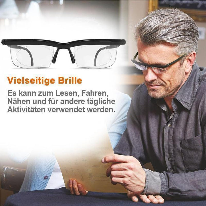 Fokuserbar lesebrille Unisex | Justerbar zoom-linse | Svart