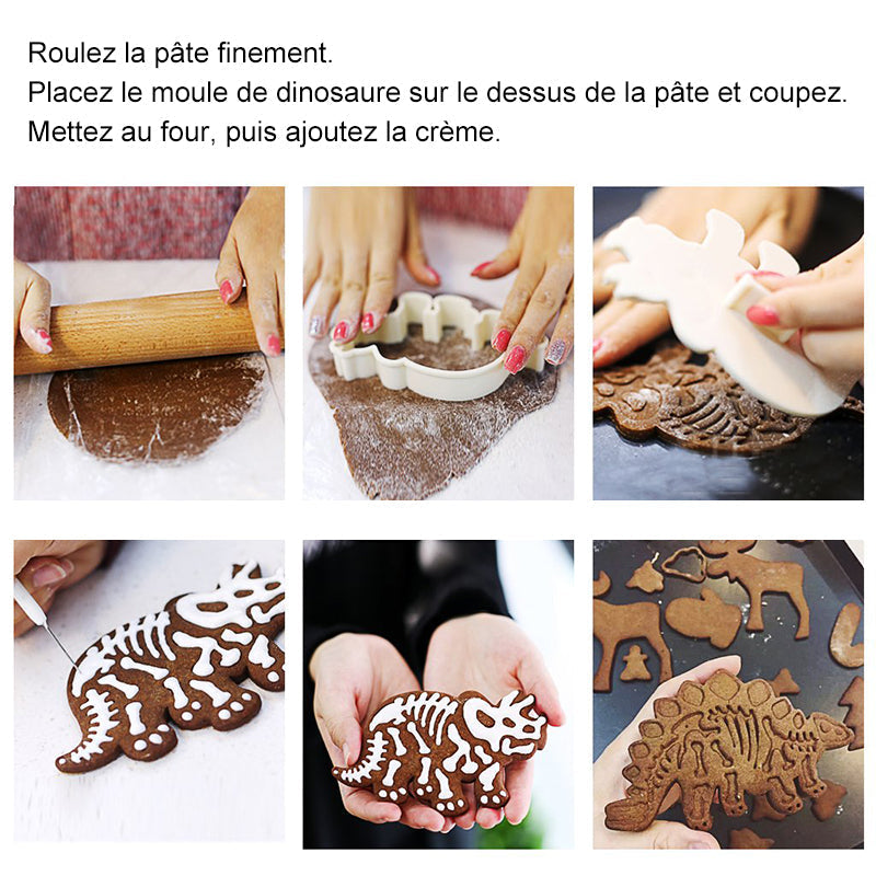 Dinosaur Kakeformer (3-pièces sett) | Luvikno